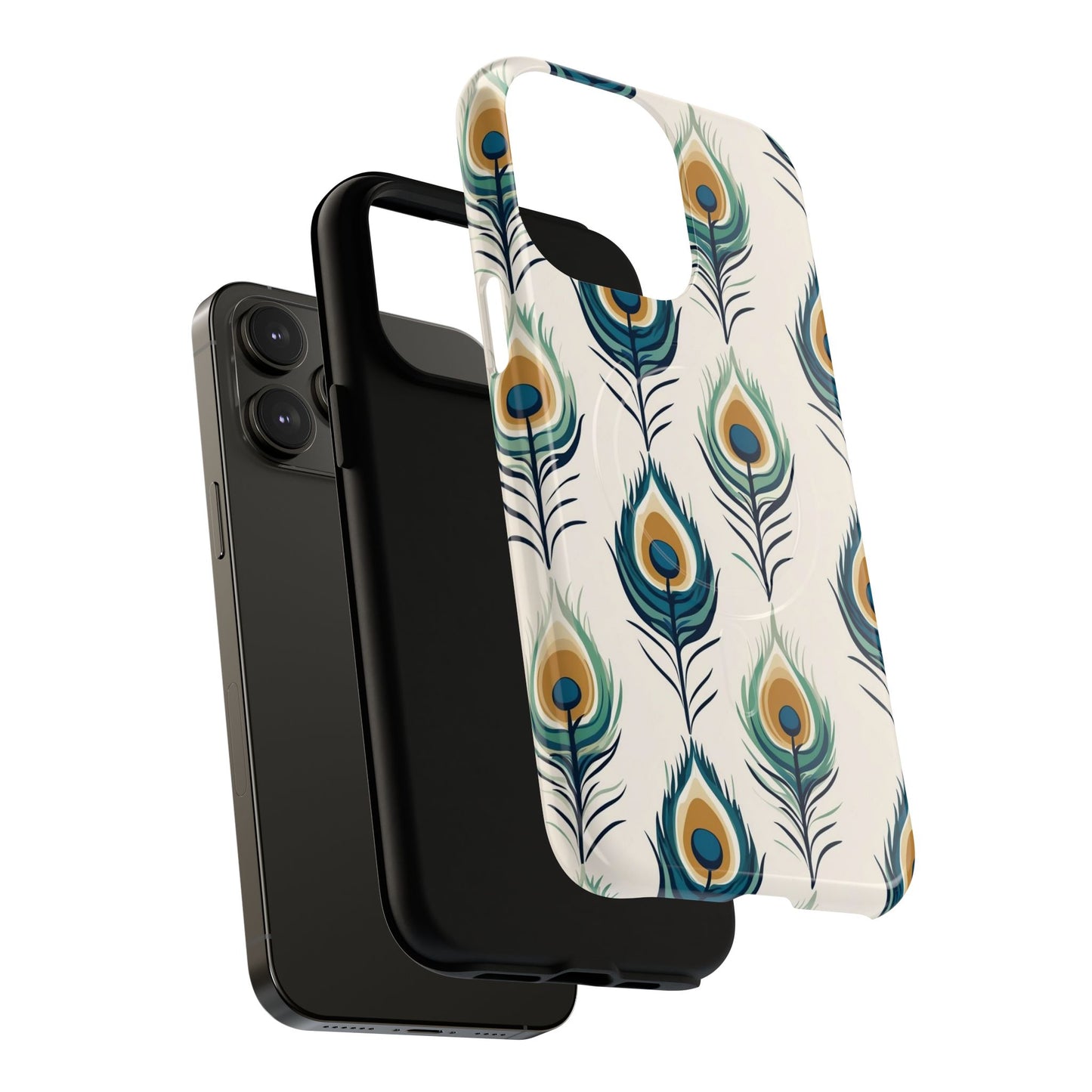 Peacock Feather Phone Tough Magnetic Case