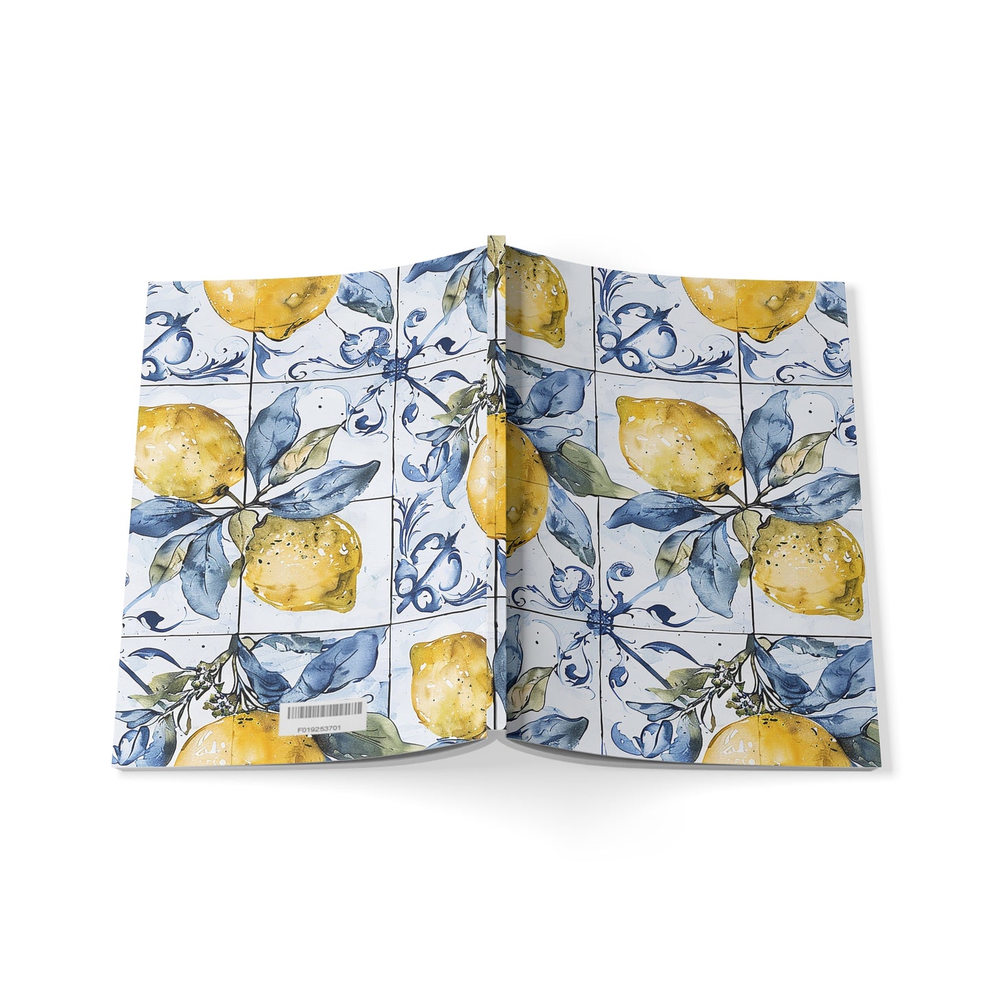 Mosaic Grove Lemon Floral Softcover Notebook A5