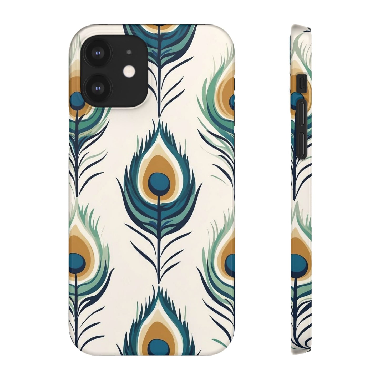 Peacock Feather Phone Snap Case