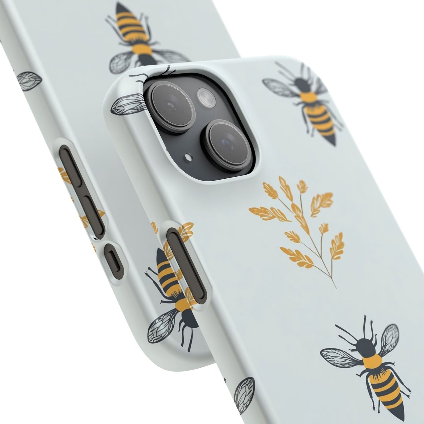 Blue Buzzing Bees Snap Case