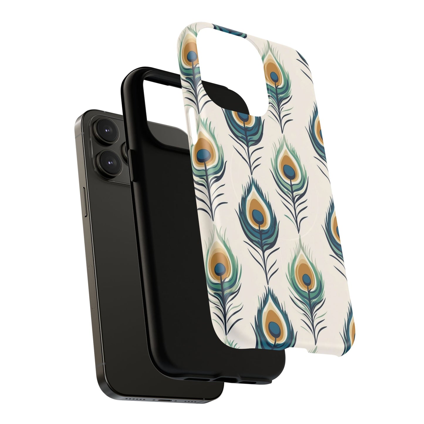 Peacock Feather Phone Tough Magnetic Case