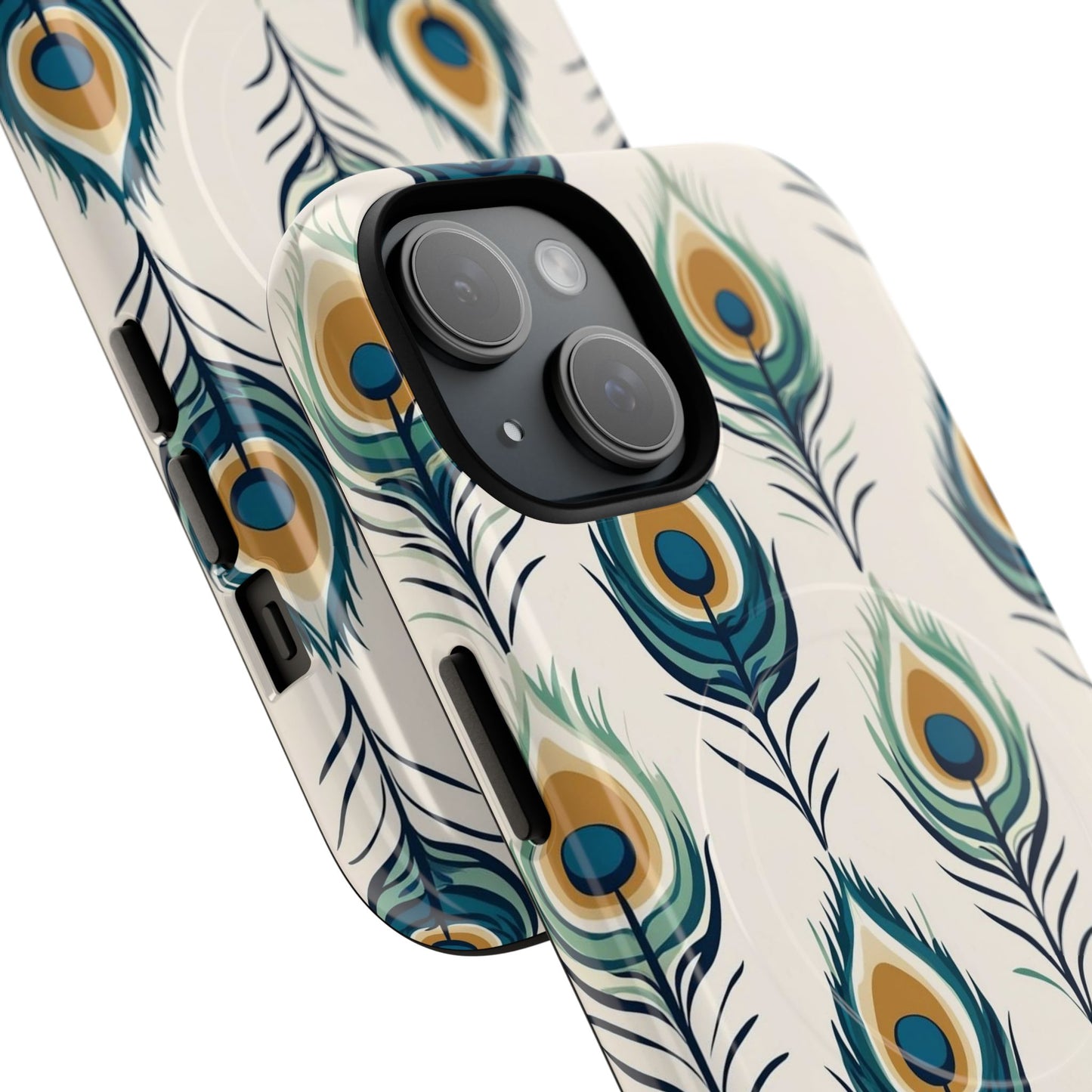 Peacock Feather Phone Tough Magnetic Case