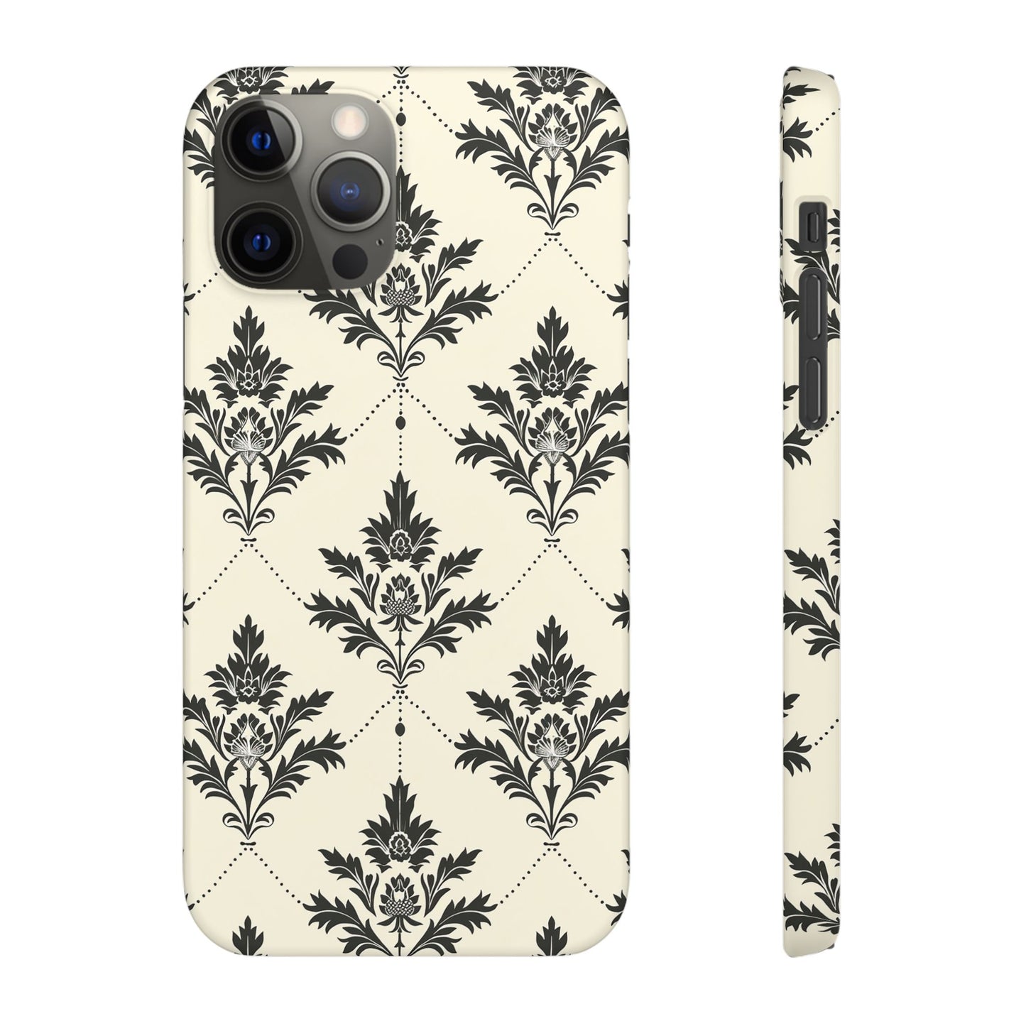 Midnight Damask Snap Case