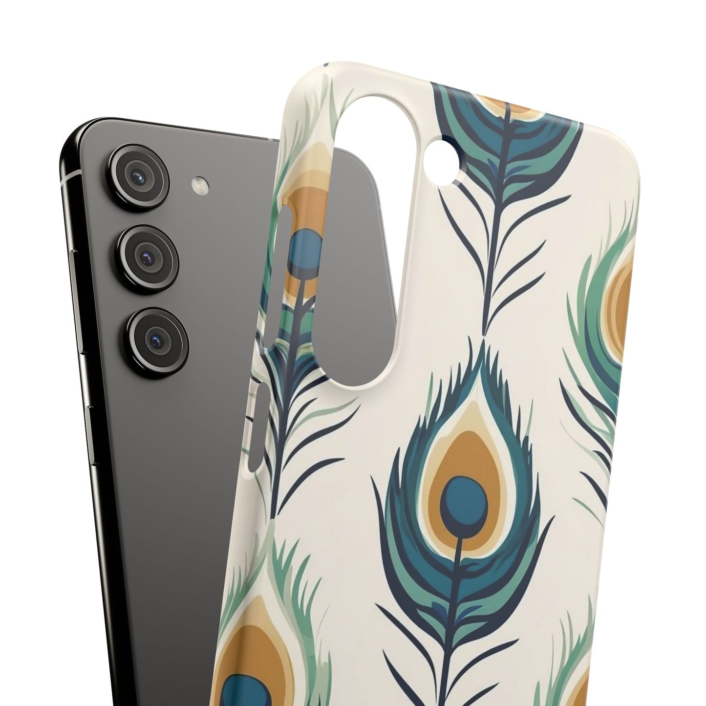 Peacock Feather Phone Snap Case