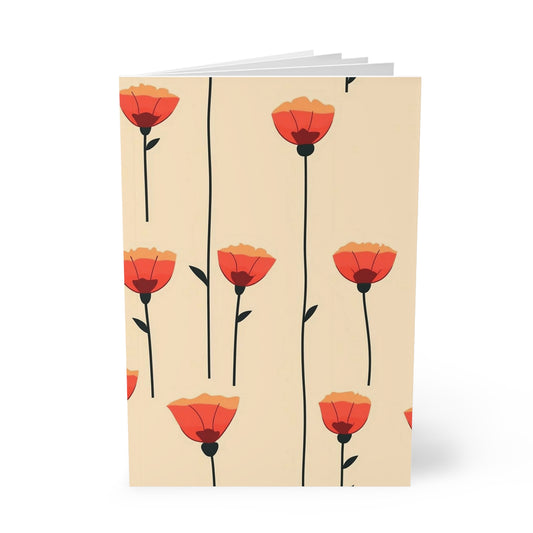 Notizbuch mit Mohnblumenmuster, Softcover, A5