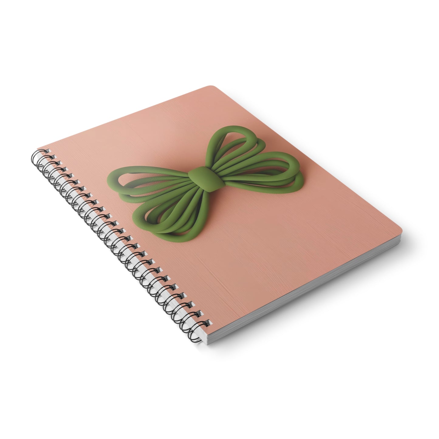 Wrapped Up Chic Bow-Embellished Wirobound Notebook, A5