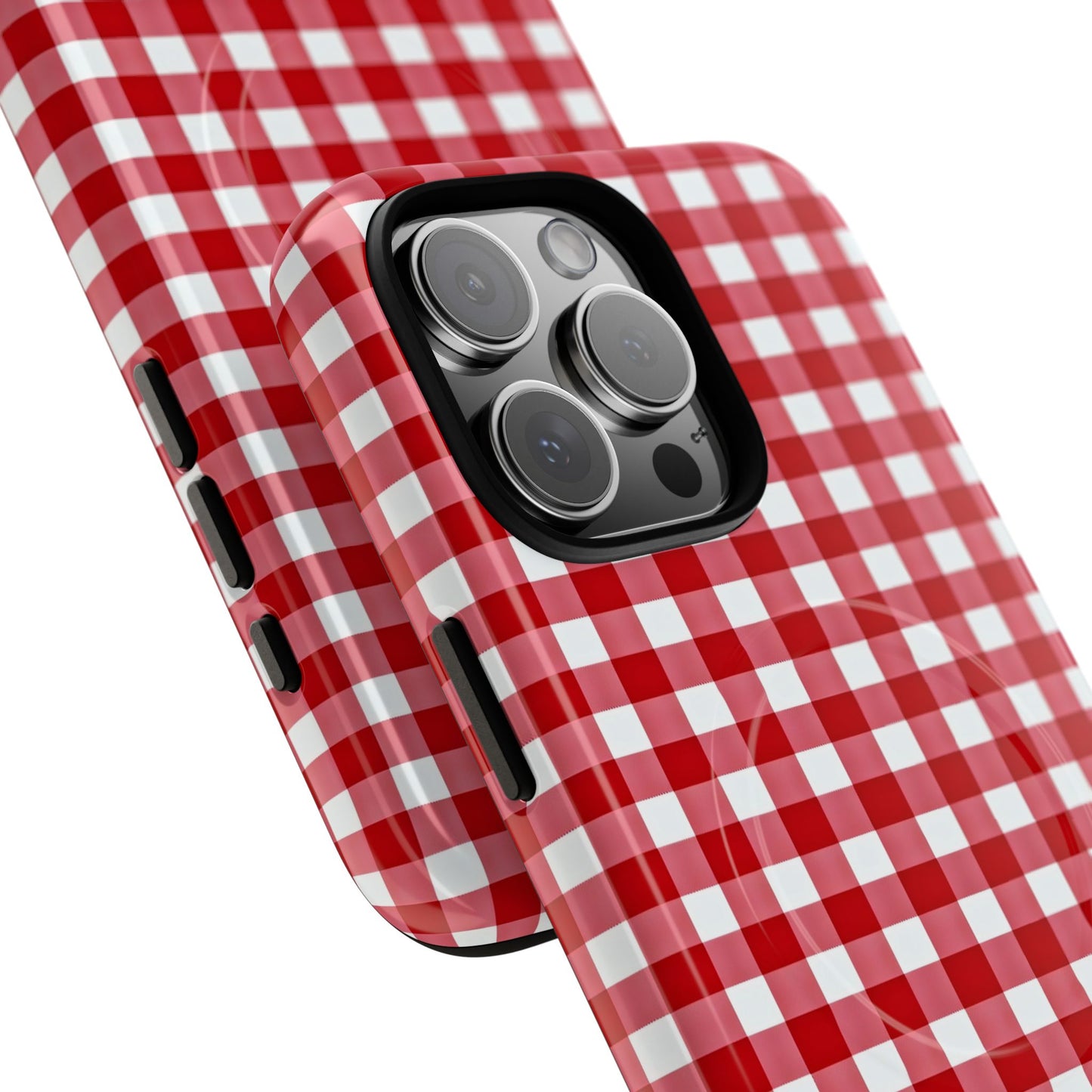 Red Plaid Tough Magnetic Phone Case