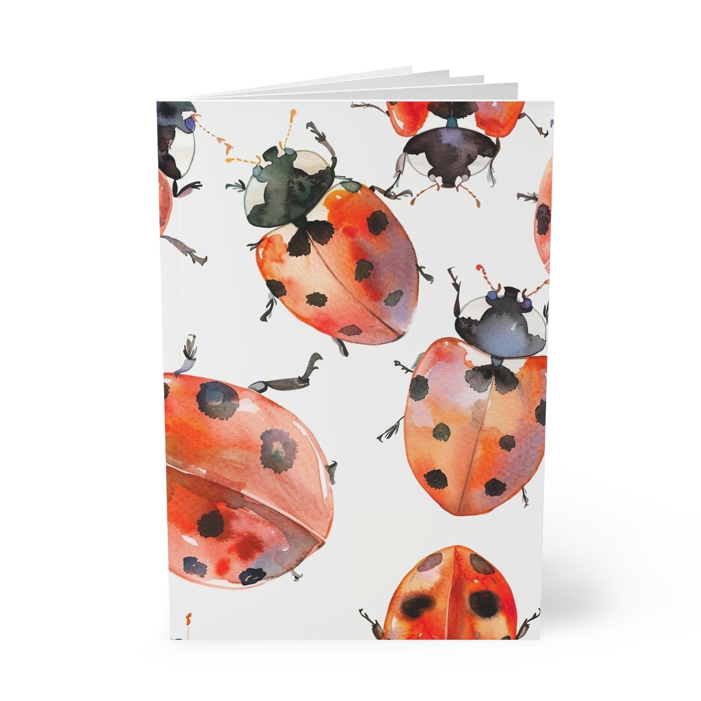 Lucky Swarm Ladybug Art Softcover Notebook, A5