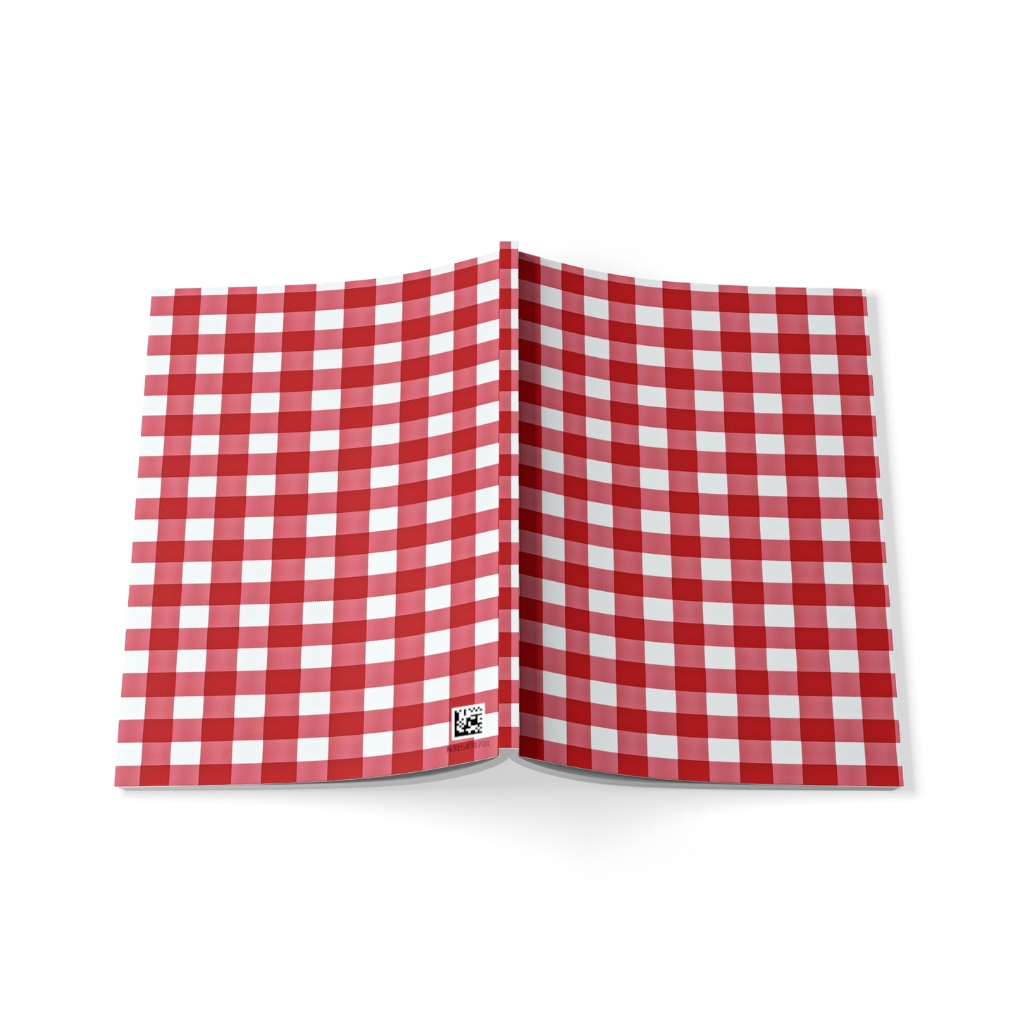 Red Plaid Softcover Notebook A5