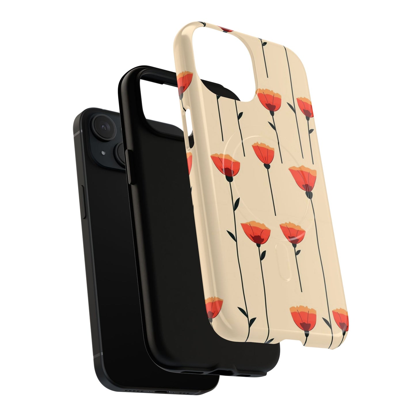 Poppy Line Tough Magnetic Phone Case