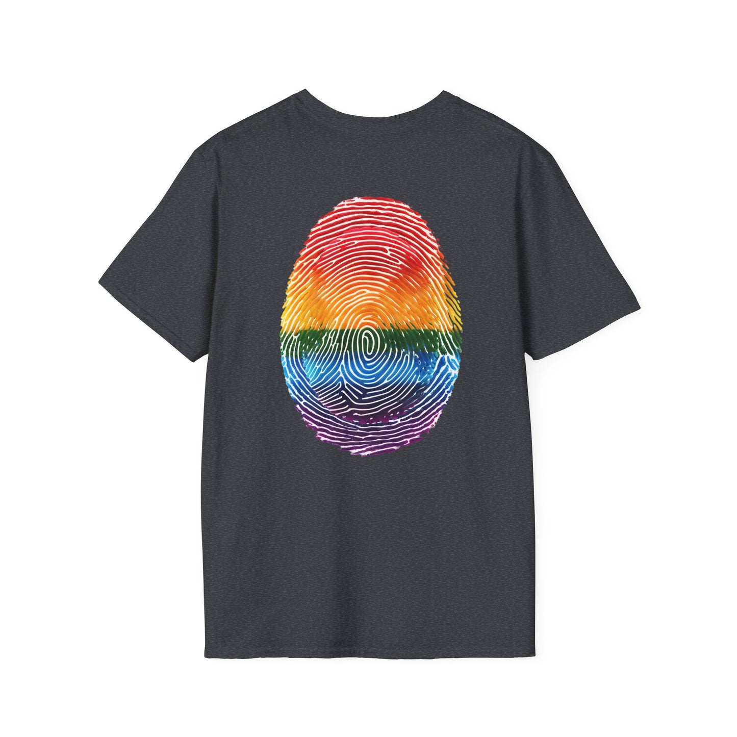 Pride Rainbow Stripes & Fingerprint T-Shirt