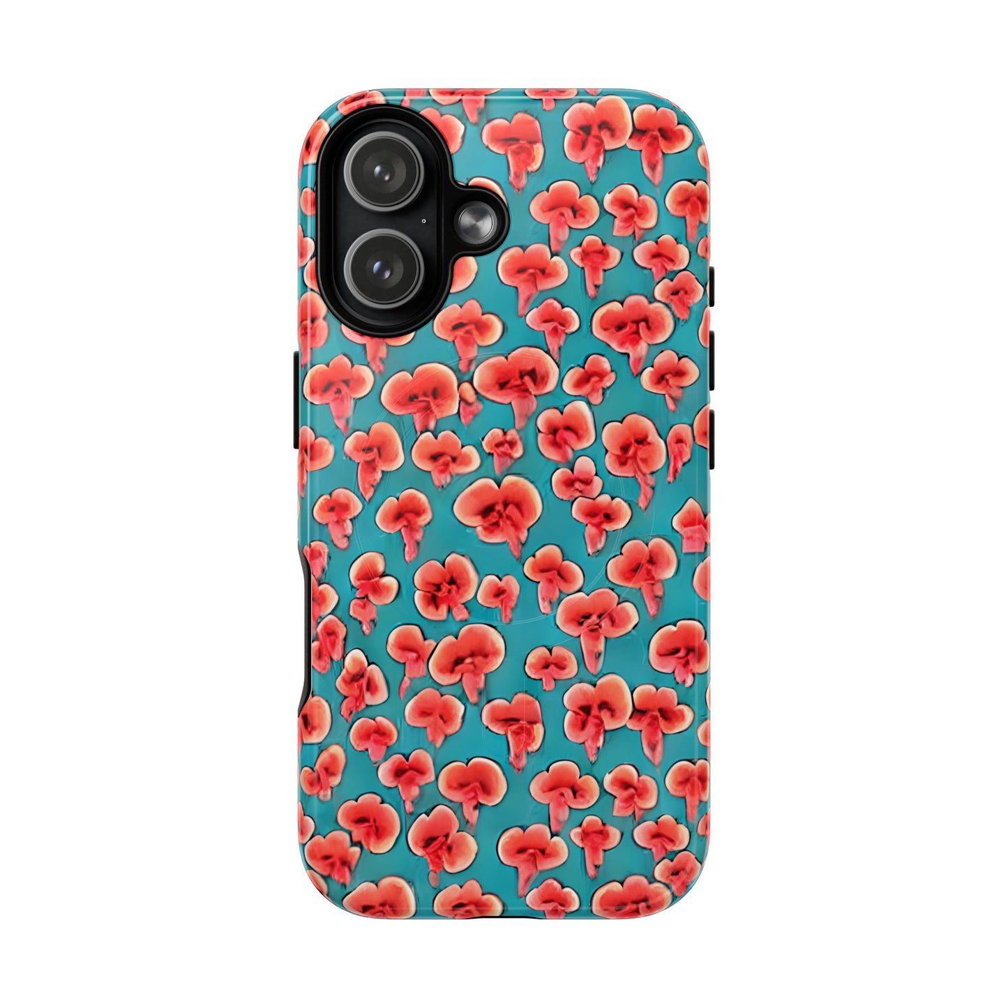 Coral & Teal Abstract Floral Tough Magnetic Case