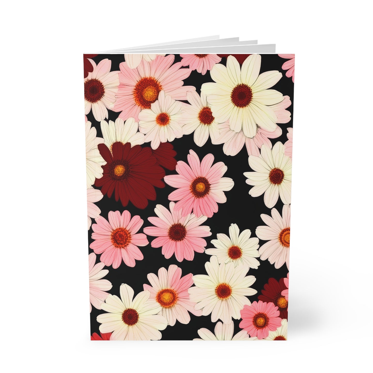 Petal Swing Retro Floral Softcover Notebook, A5