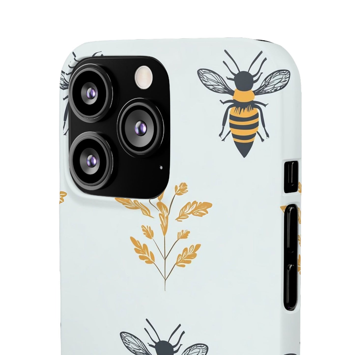 Blue Buzzing Bees Snap Case