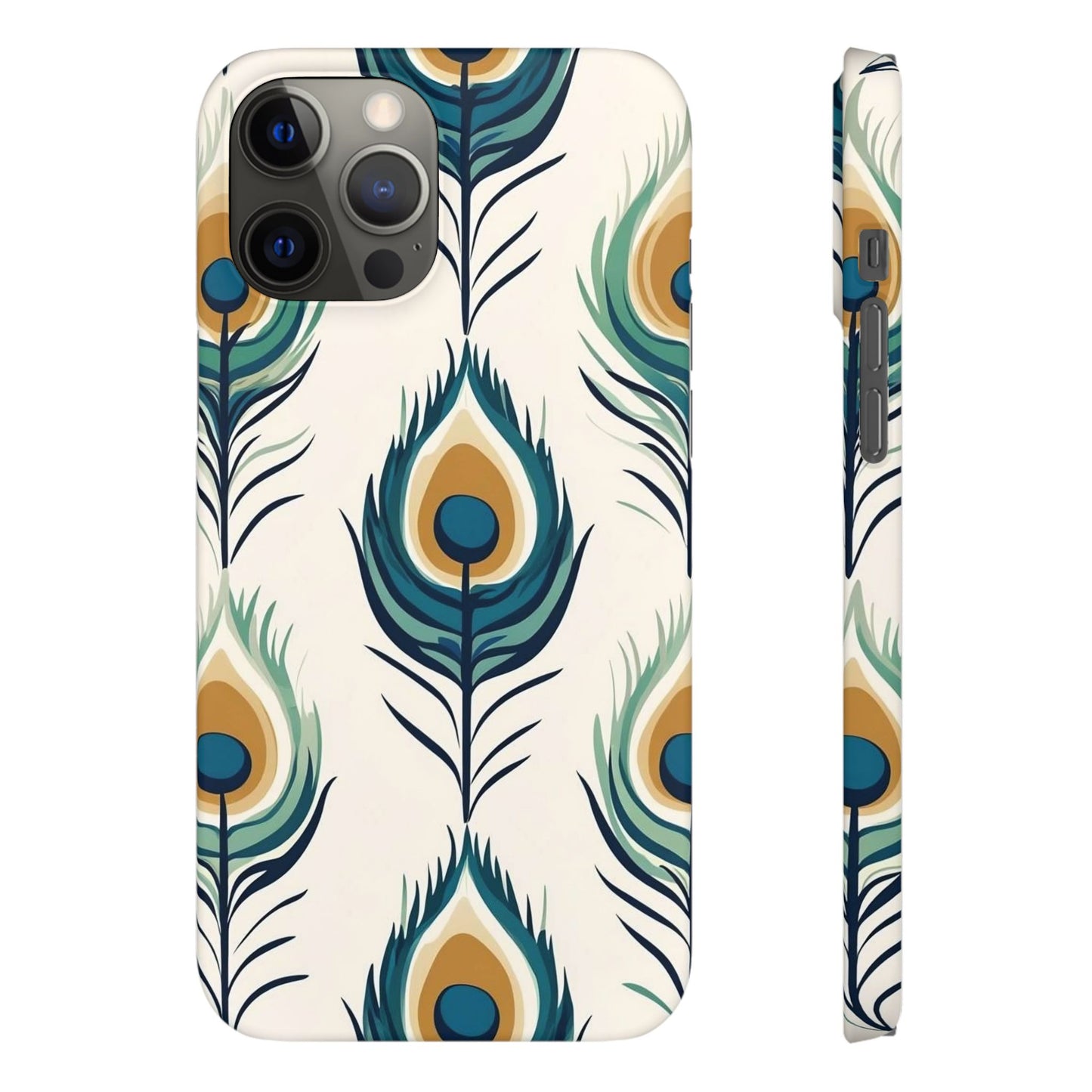 Peacock Feather Phone Snap Case