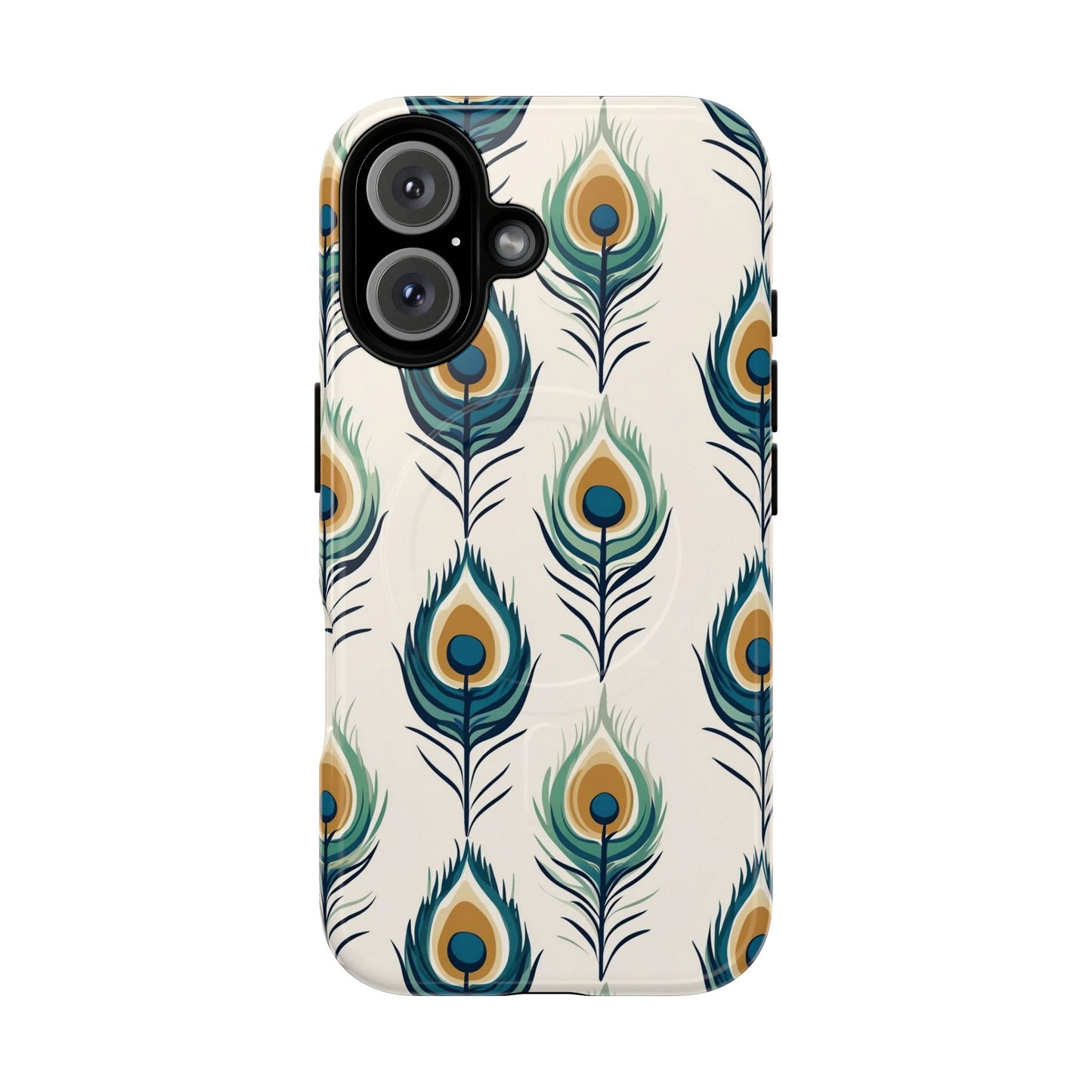 Peacock Feather Phone Tough Magnetic Case