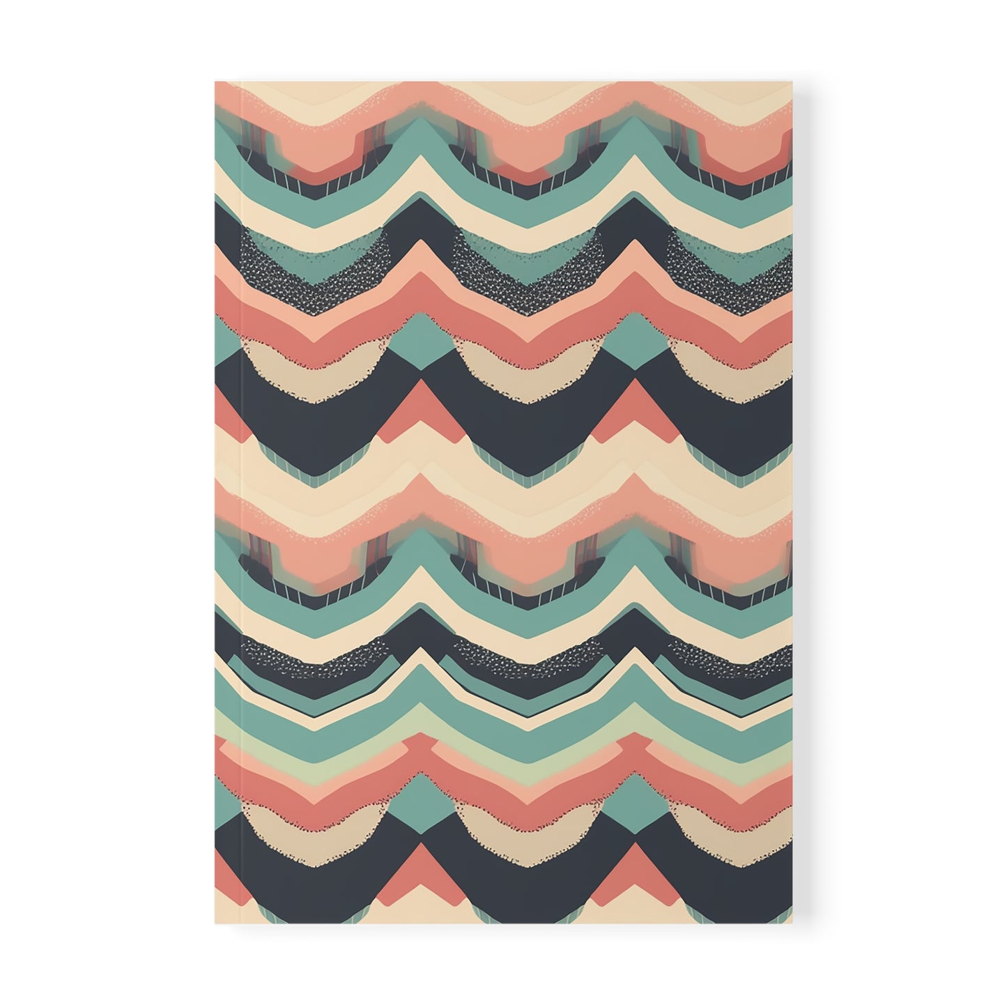 Waves A5 Softcover Notebook - Colorful Wavy Design