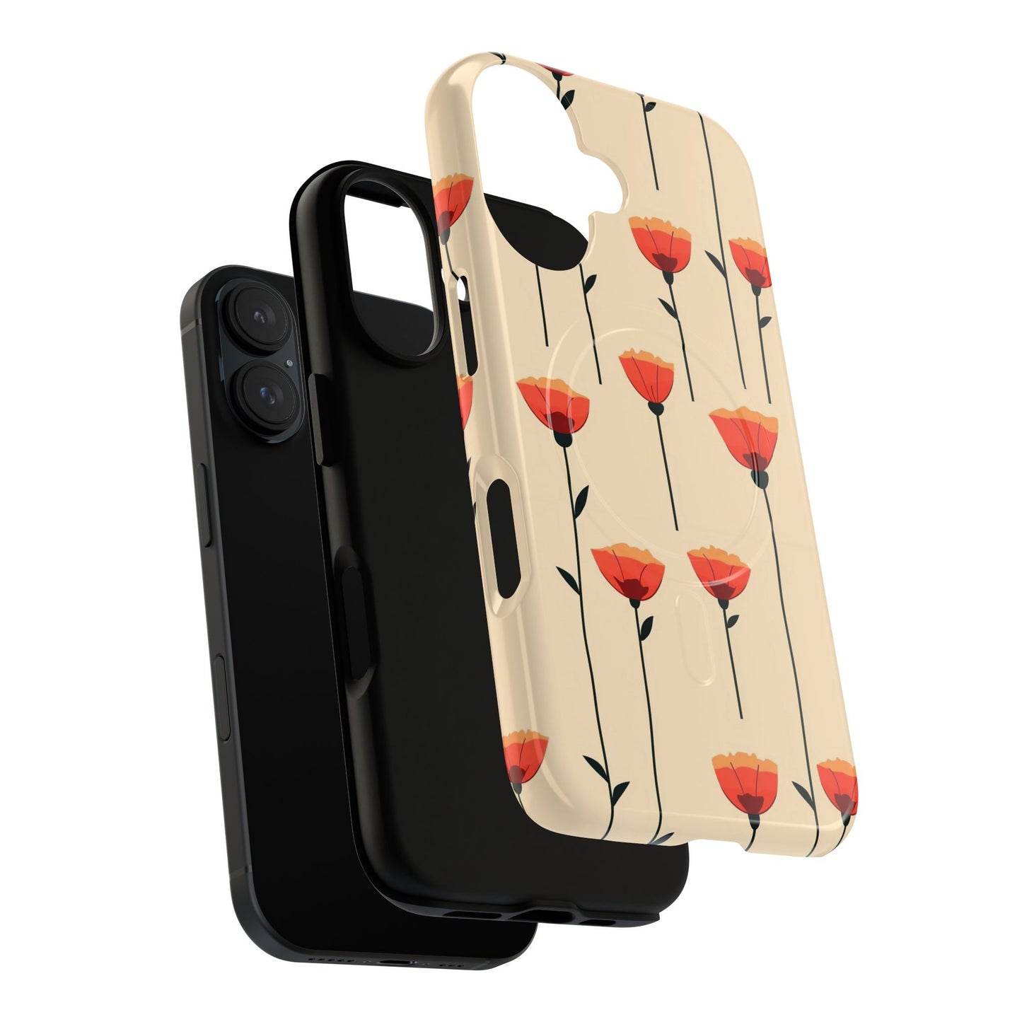 Poppy Line Tough Magnetic Phone Case