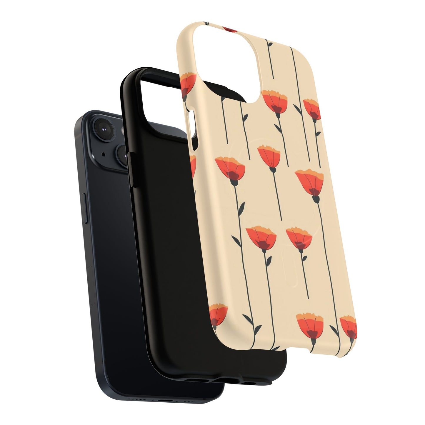 Poppy Line Tough Magnetic Phone Case