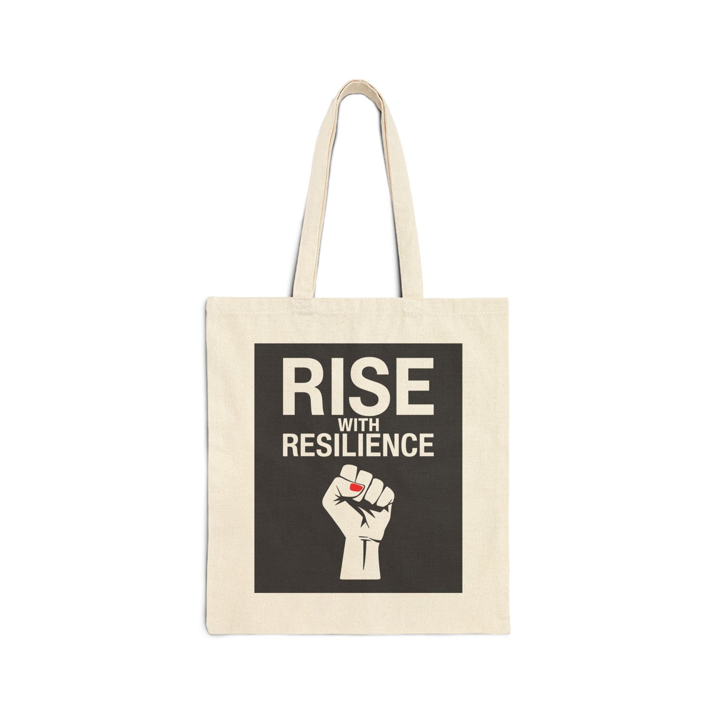 Rise with Resilience Cotton Canvas Tote Bag