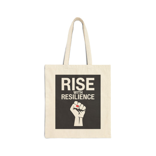 Rise with Resilience Cotton Canvas Tote Bag