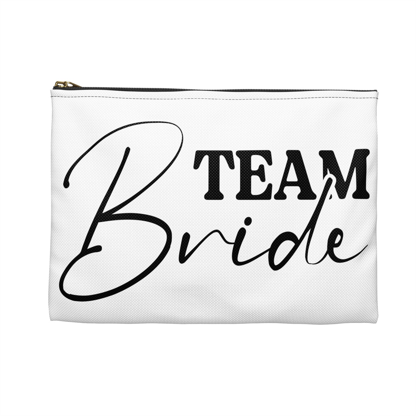 Bridal Accessory Pouch - Team Bride with Pink Bows