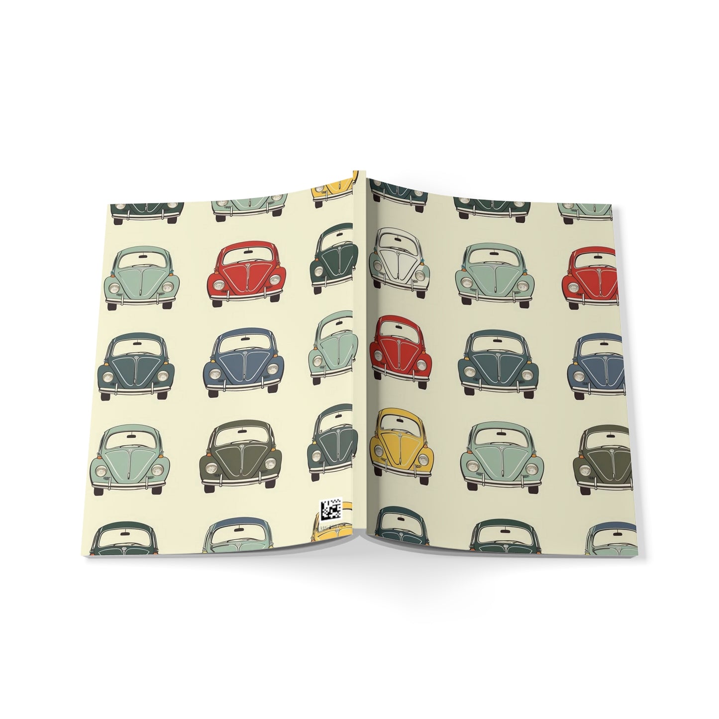 Vintage Car Pattern Softcover Notebook A5