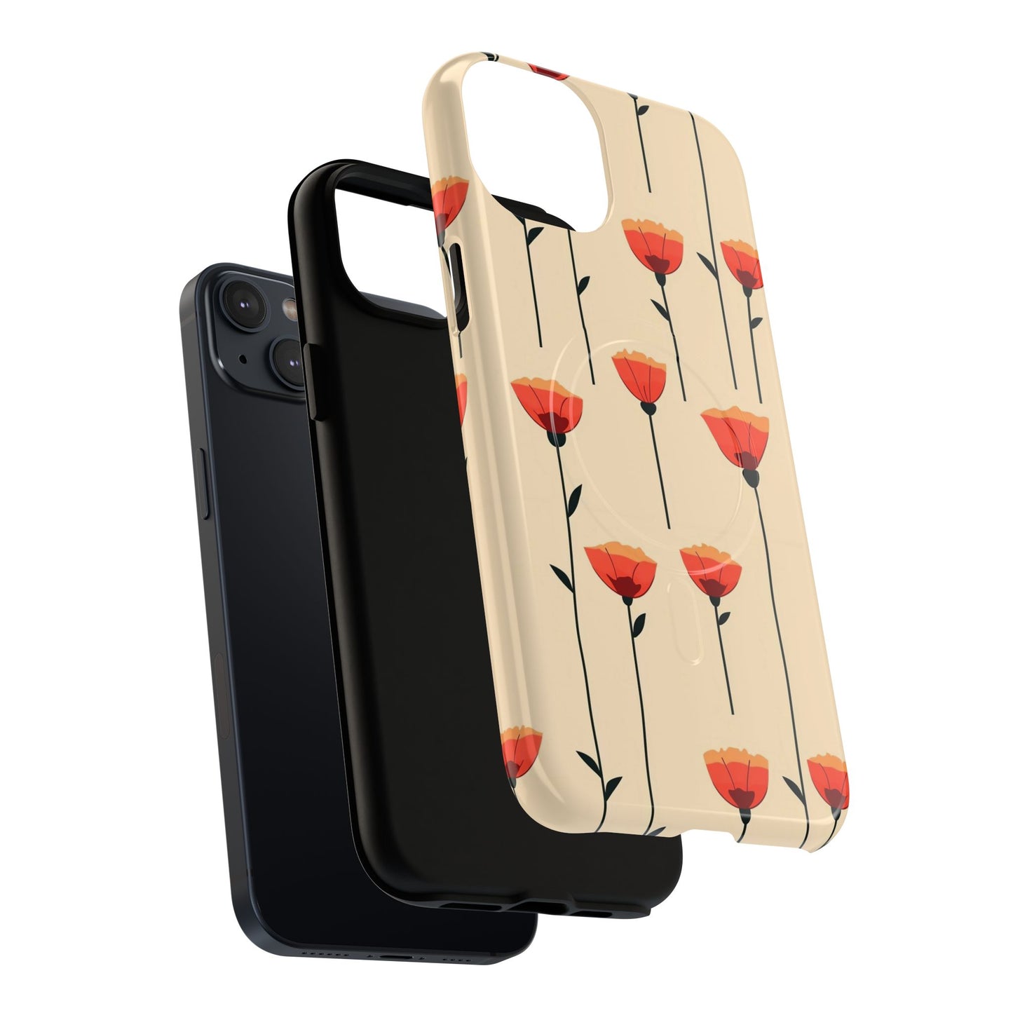 Poppy Line Tough Magnetic Phone Case