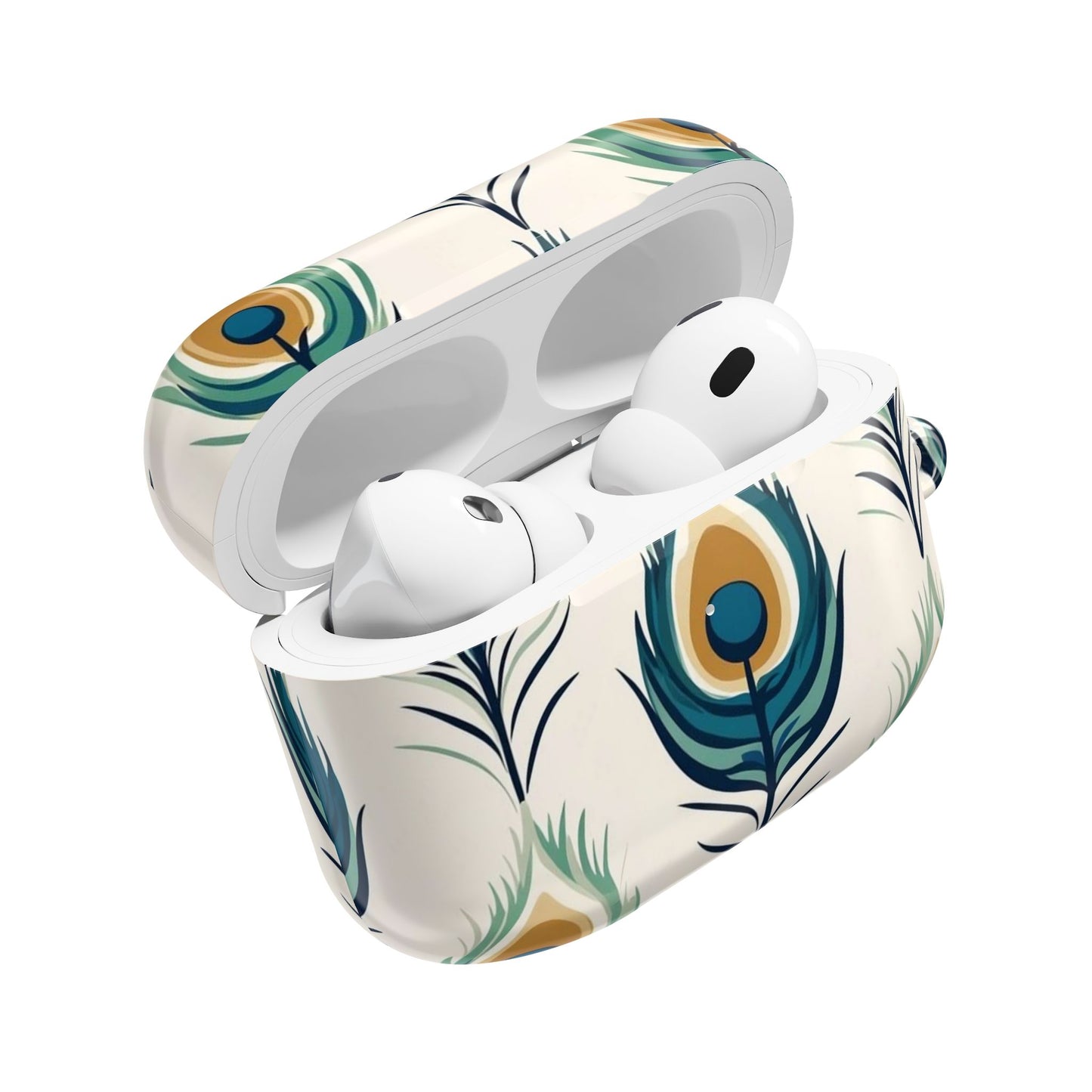 Strutting Peacock Feather AirPod Cases