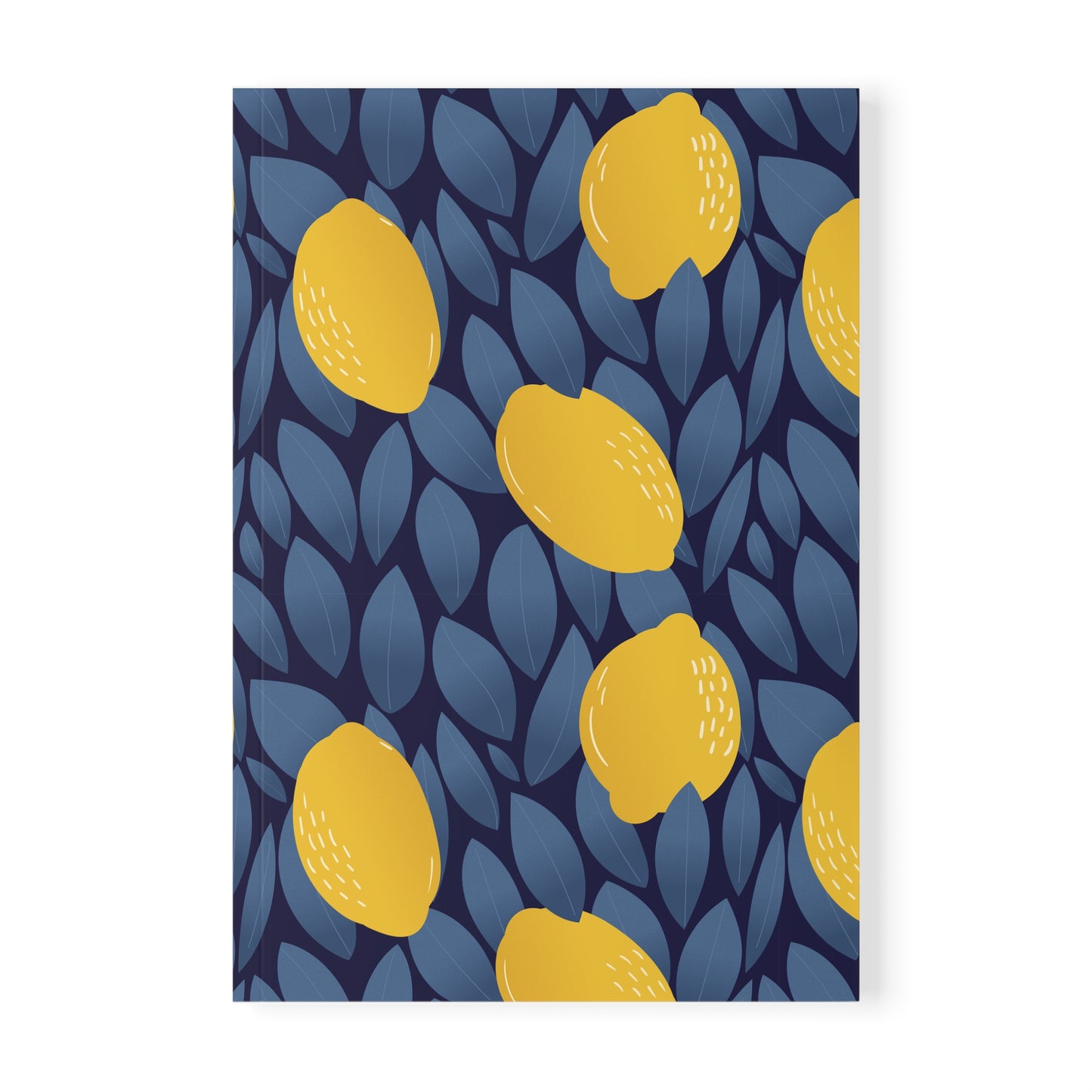Nocturne Citrus Lemon Pattern Softcover Notebook, A5