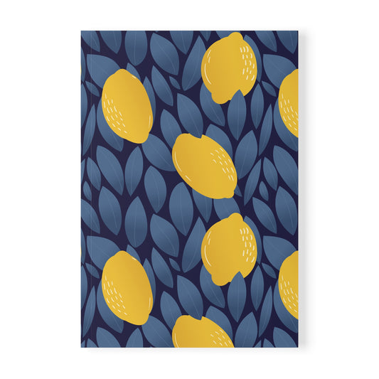 Nocturne Citrus Lemon Pattern Softcover Notebook, A5