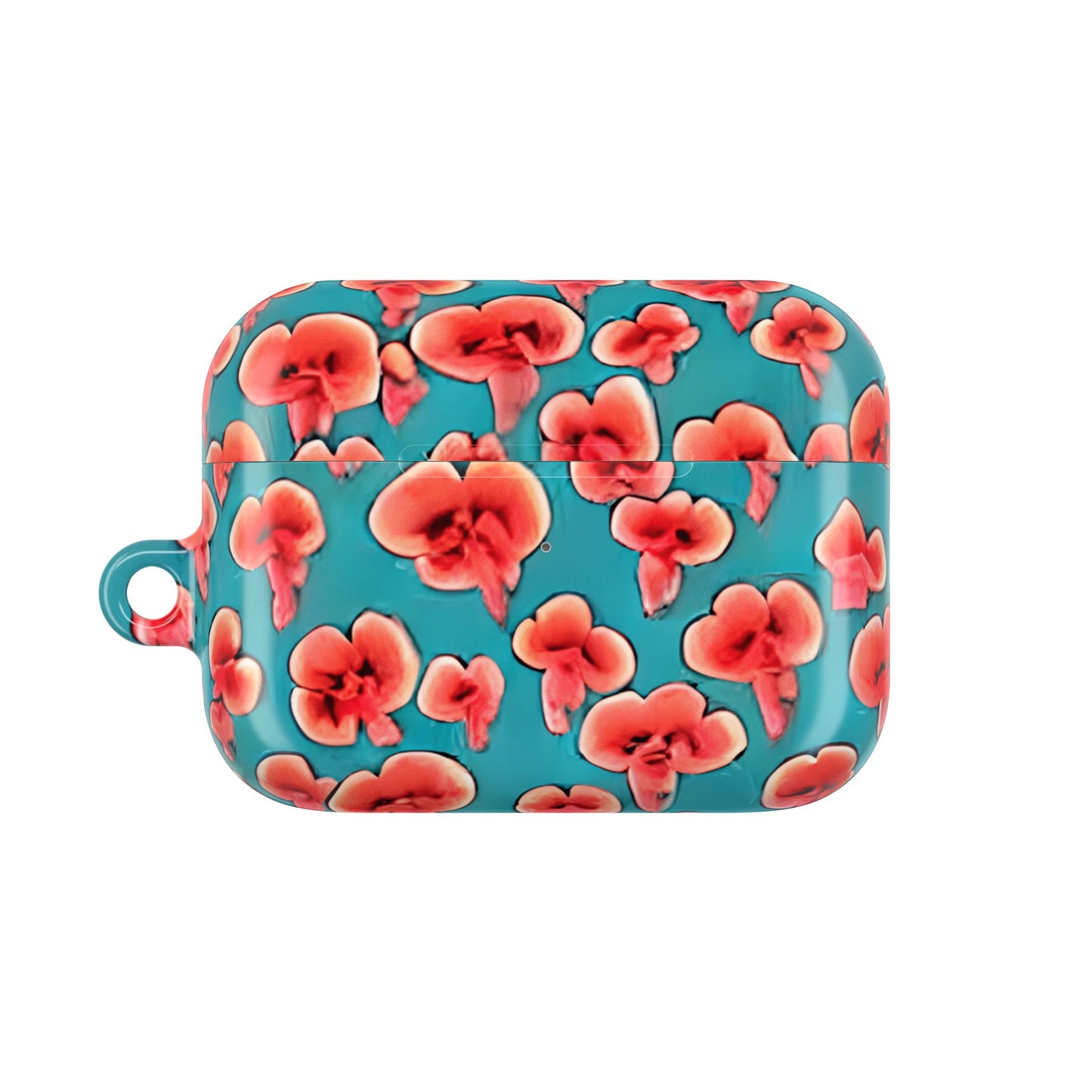 Coral & Teal Abstract Floral AirPod Case