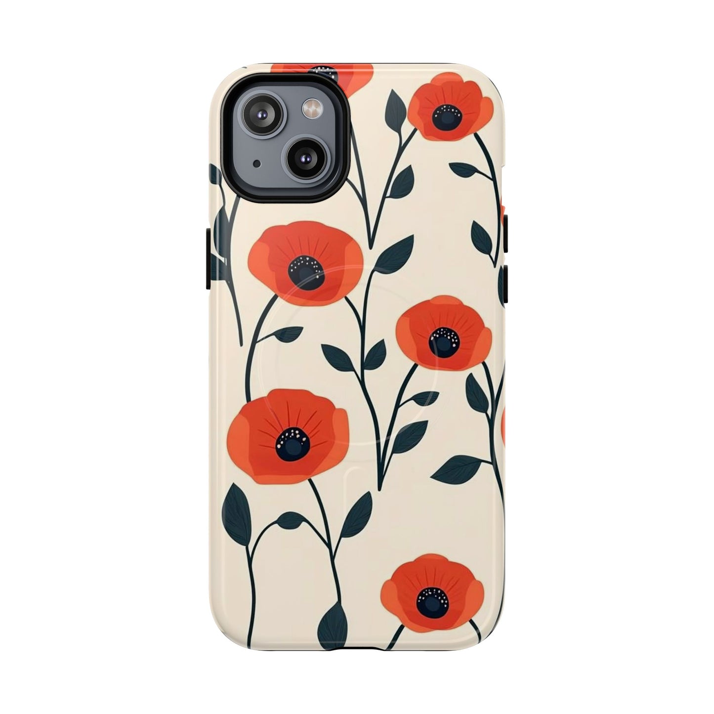 Poppy Fields Tough Magnetic Phone Case