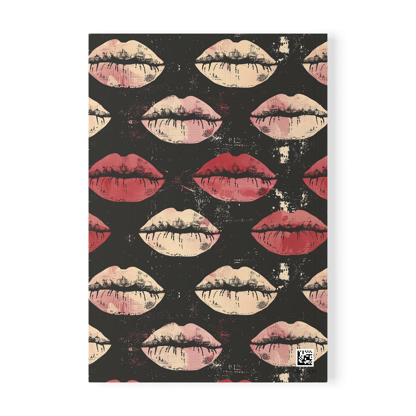 Midnight Pout - Chic Lip Print Notebook A5