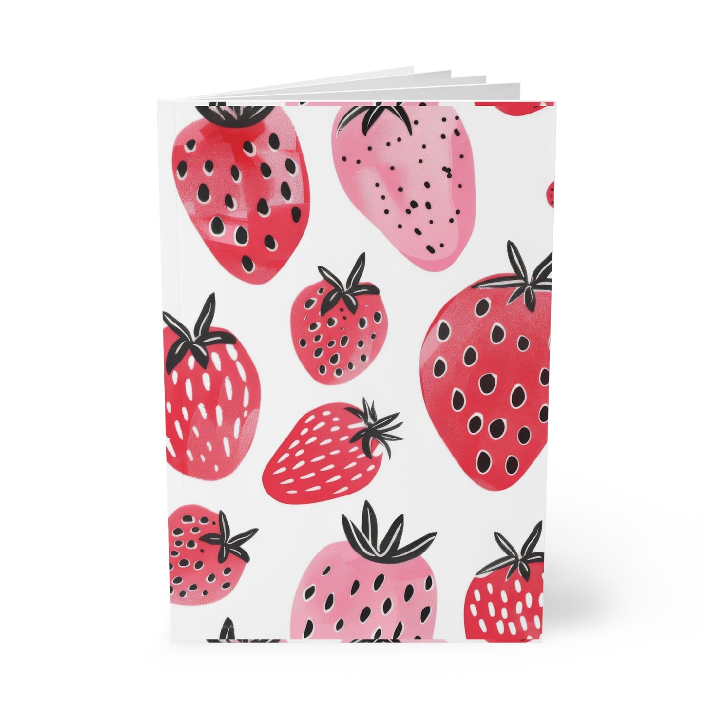 Straw Dazzle Strawberry Softcover Notebook - A5