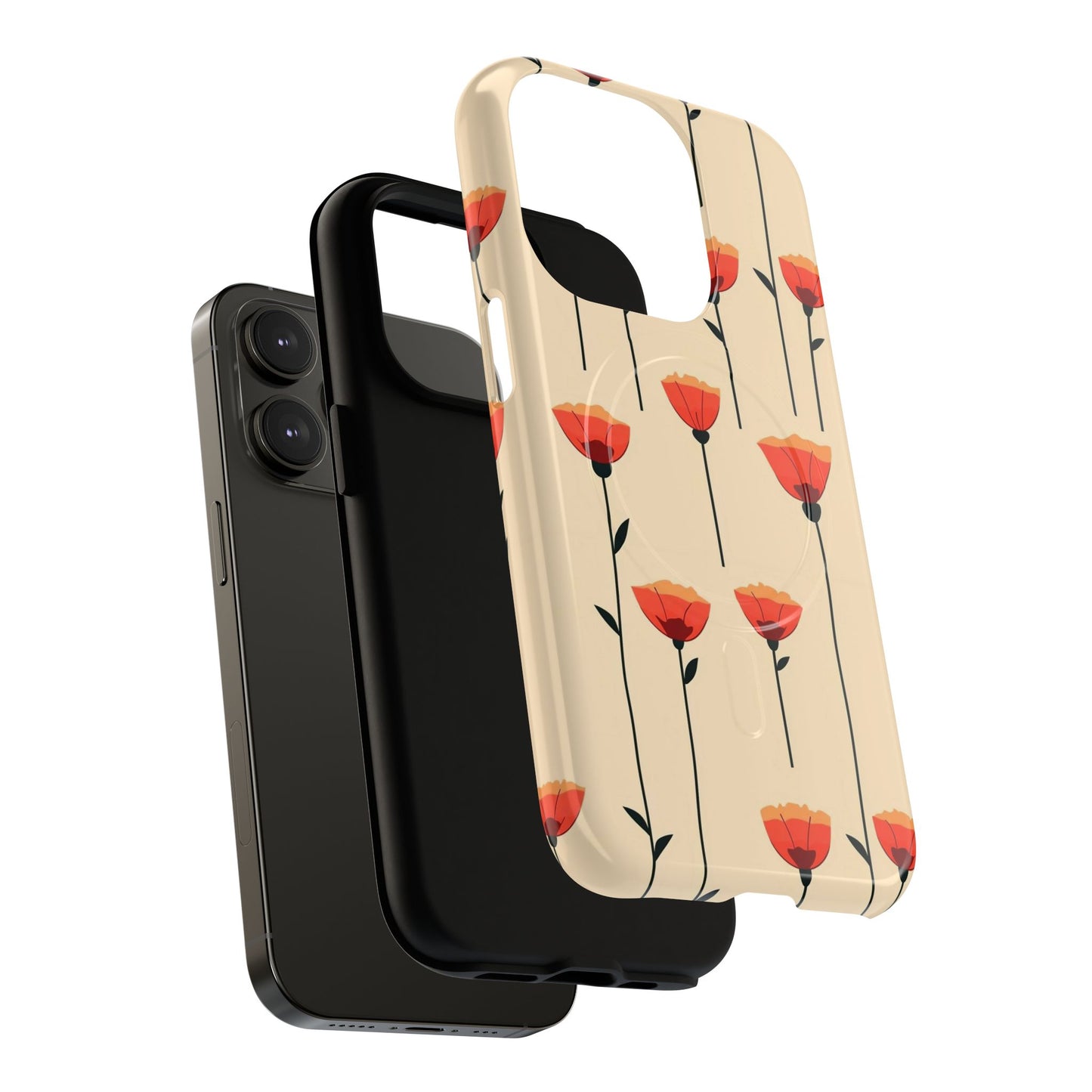 Poppy Line Tough Magnetic Phone Case