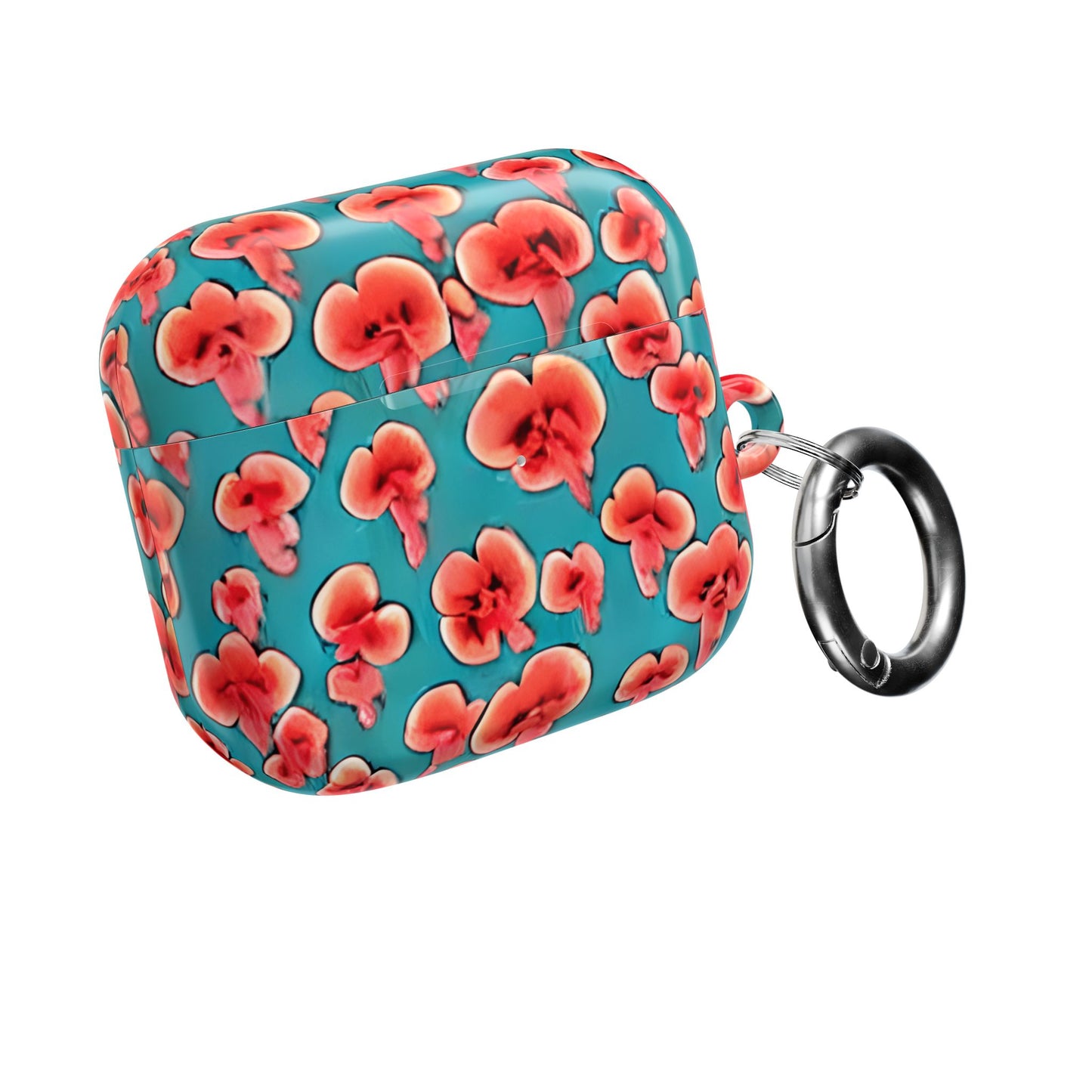 Coral & Teal Abstract Floral AirPod Case