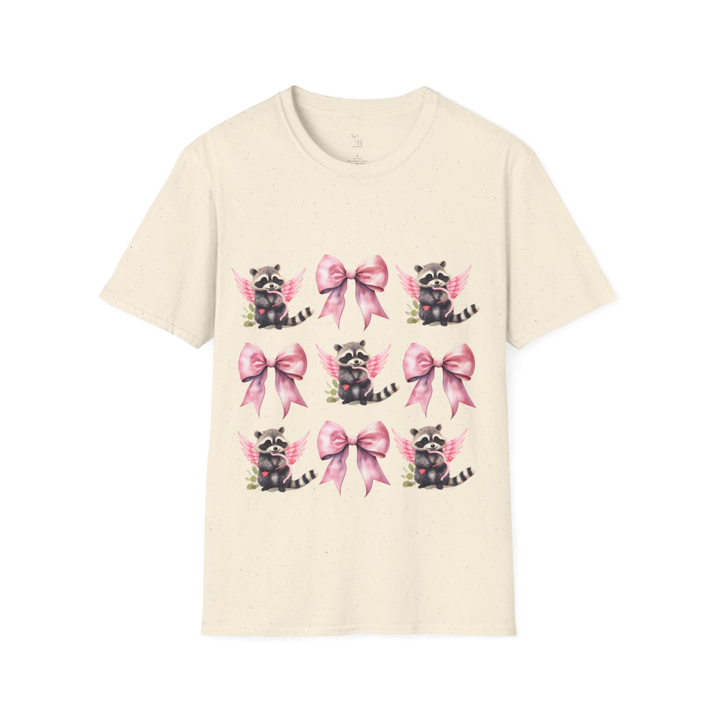 Raccoon Coquette Pink Bow T-Shirt