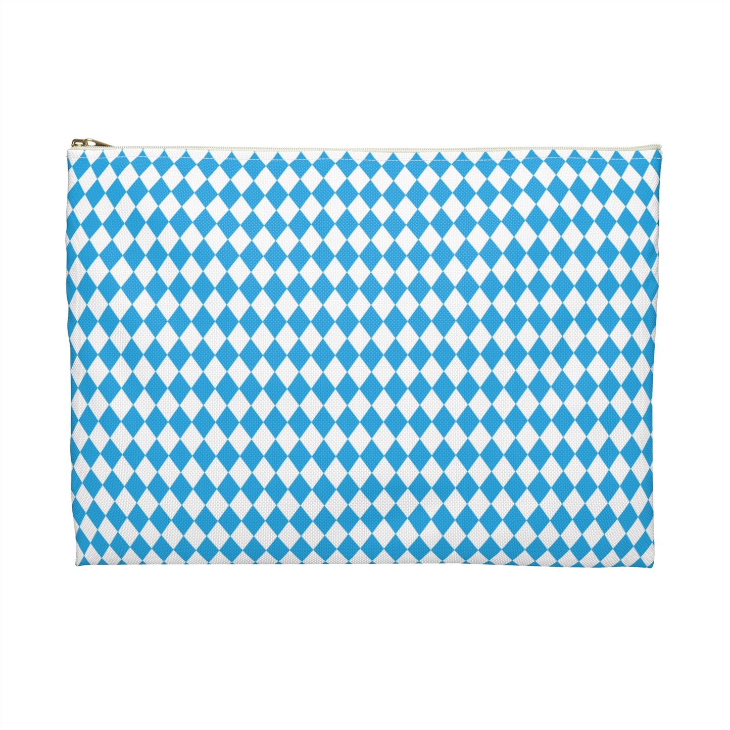 Edelweiss Flowers Accessory Pouch | Bavarian Diamond Pattern