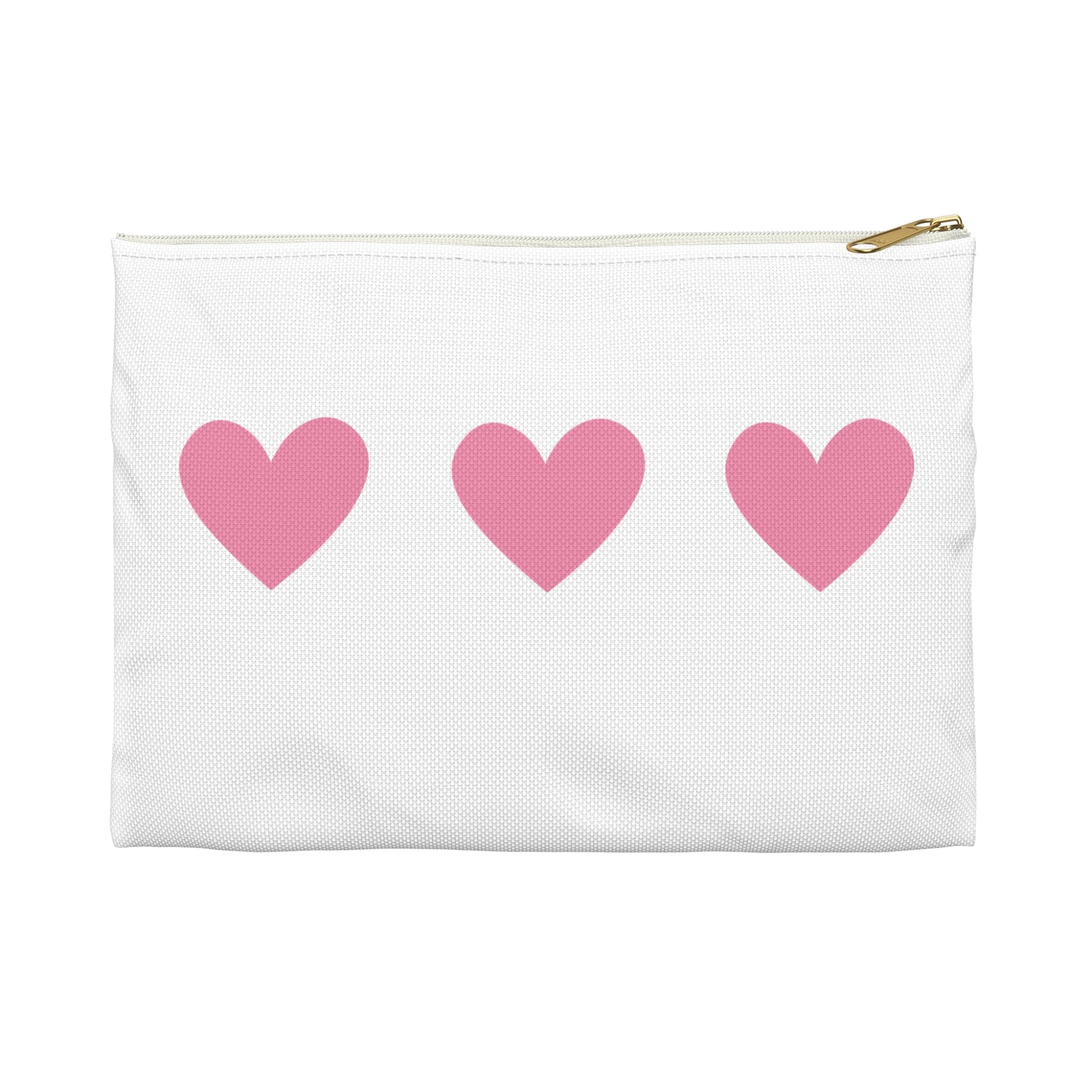 Bridal Accessory Pouch - Pink Hearts & Bride Design