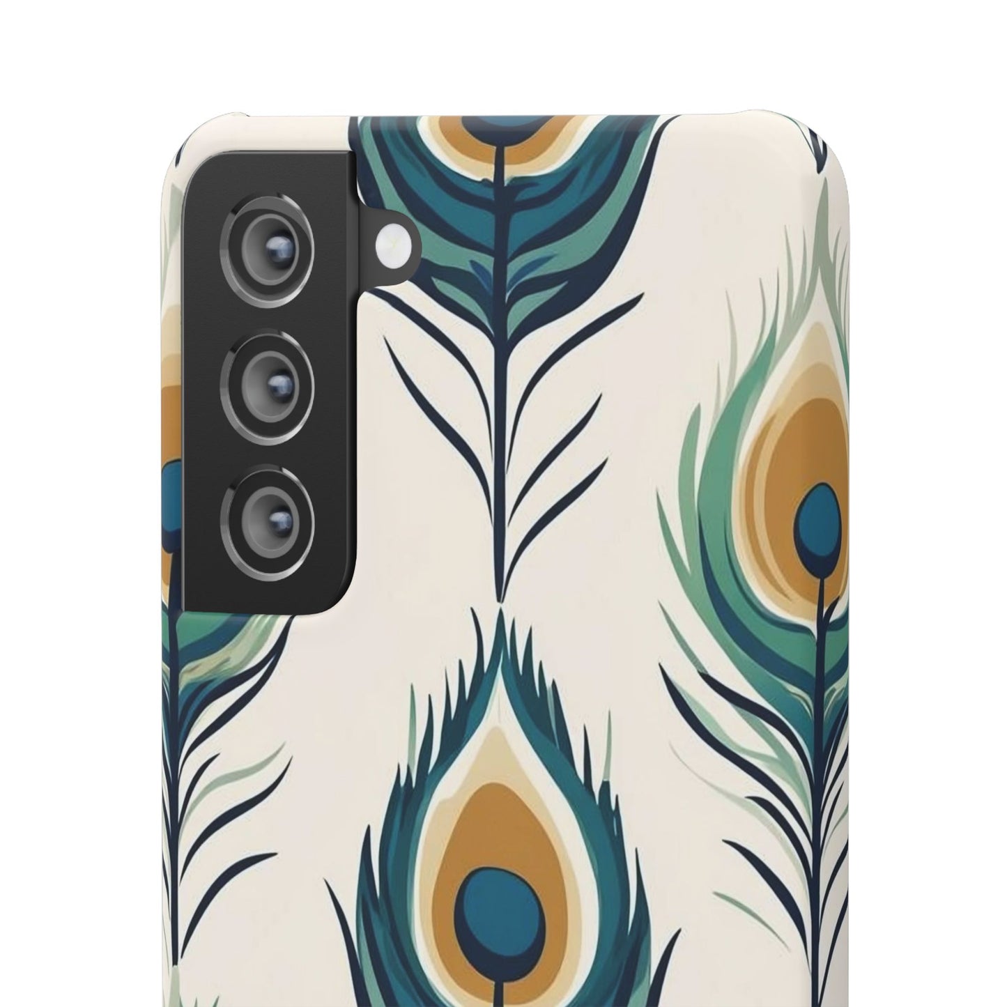 Peacock Feather Phone Snap Case