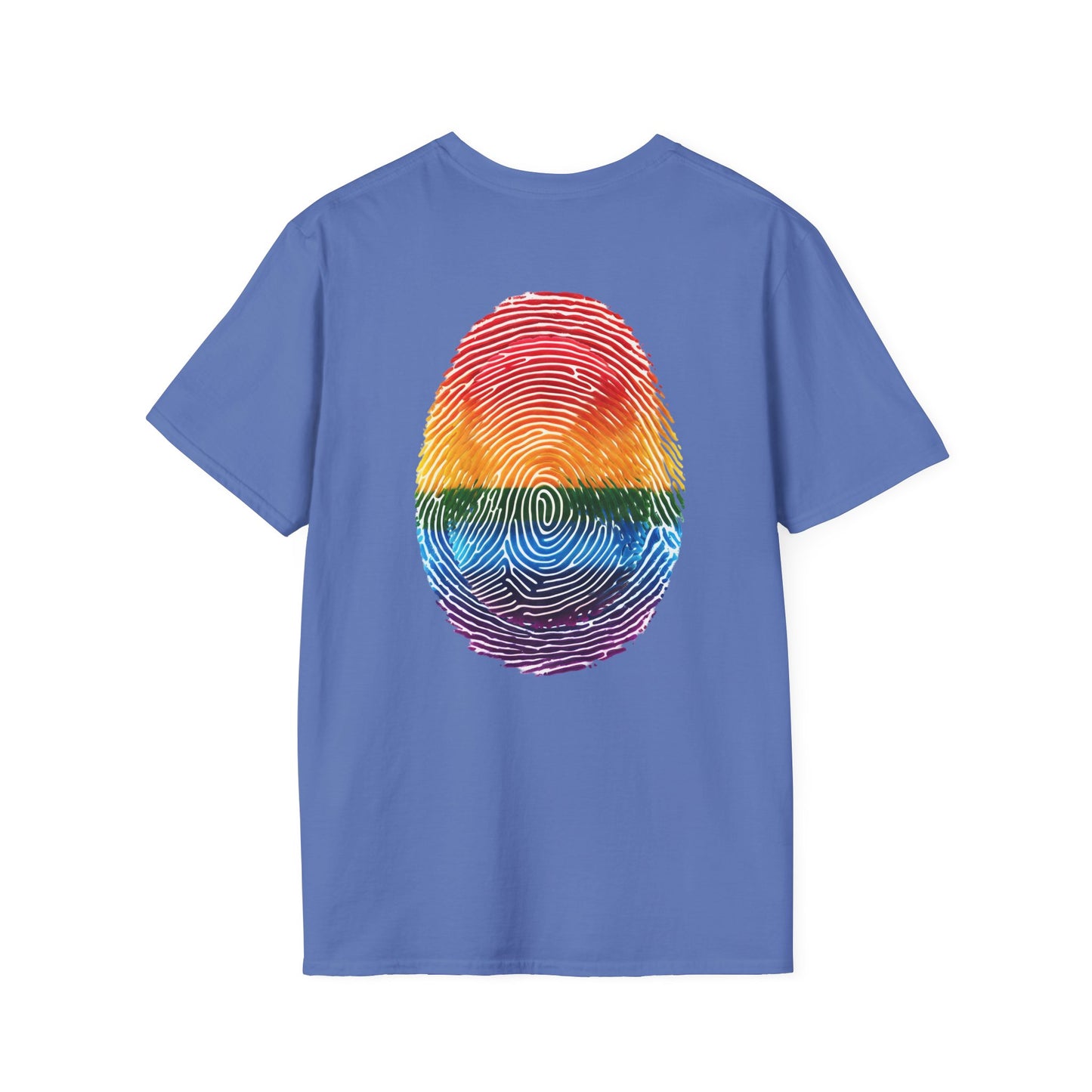 Pride Rainbow Stripes & Fingerprint T-Shirt