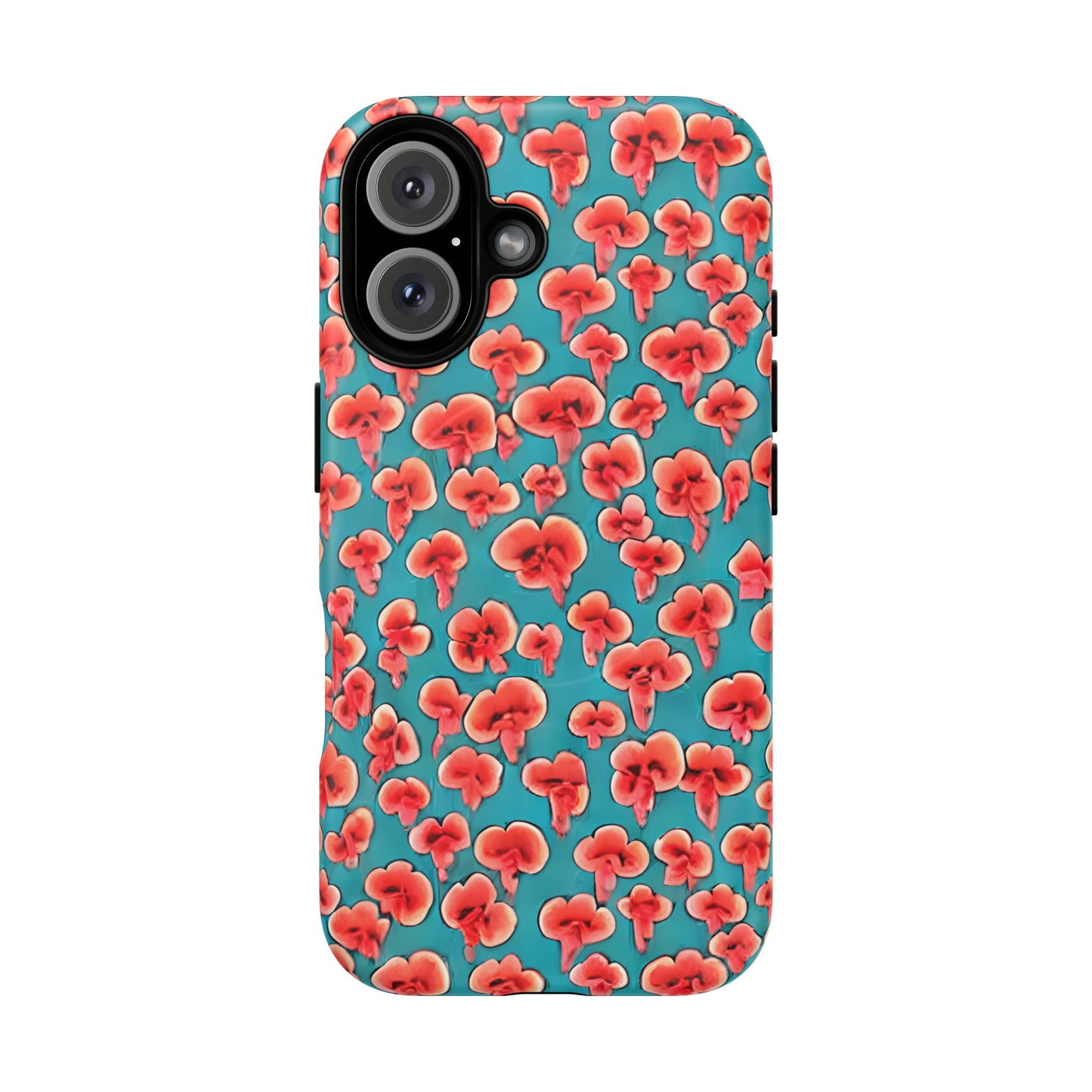 Coral & Teal Abstract Floral Tough Magnetic Case