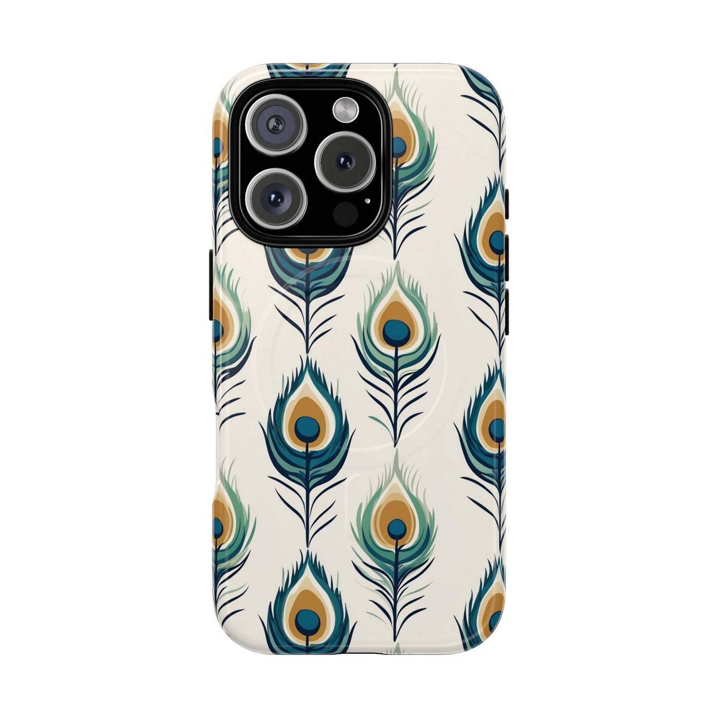 Peacock Feather Phone Tough Magnetic Case