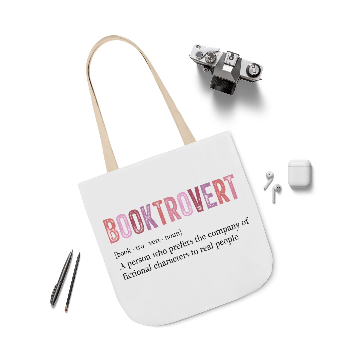 Book Lover's Canvas Tote Bag - Booktrovert