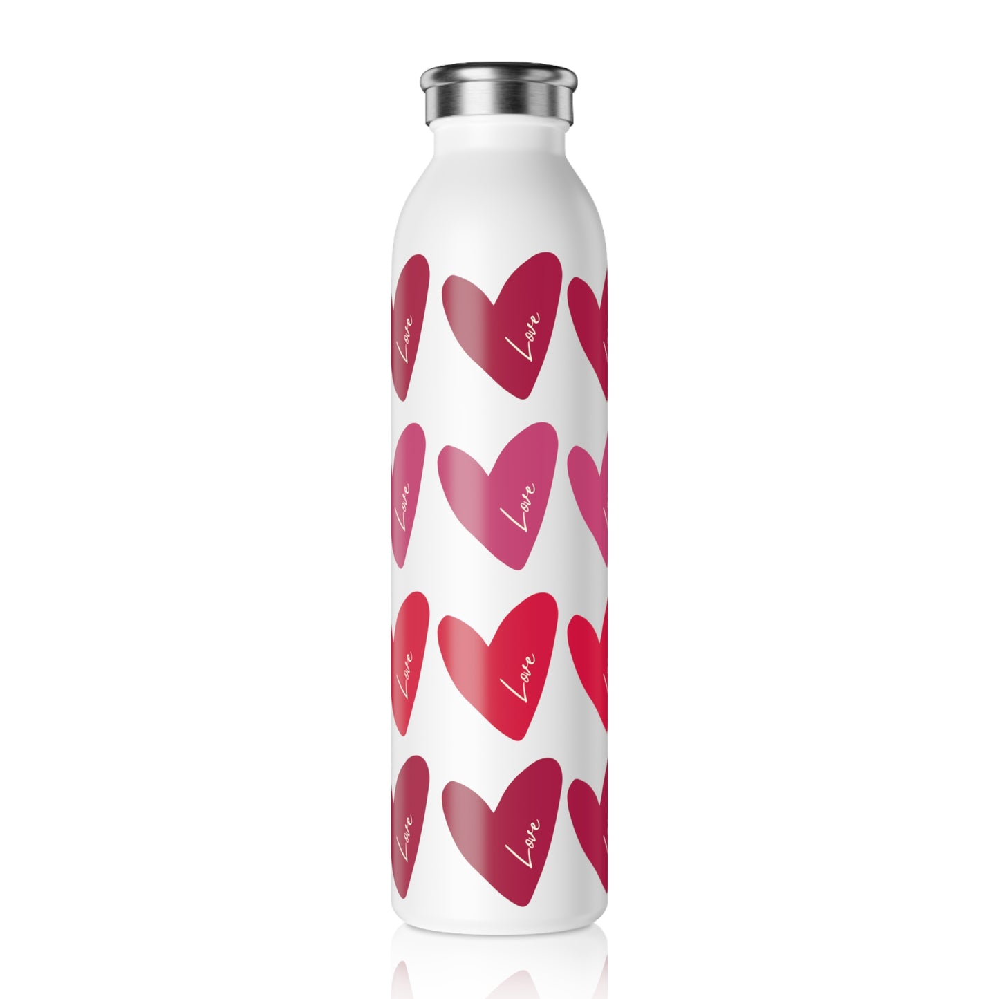 Endless Hearts Slim Water Bottle