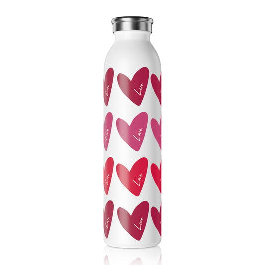 Endless Hearts Slim Water Bottle