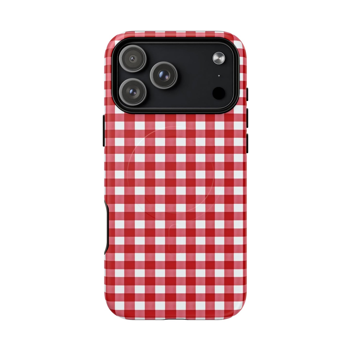 Red Plaid Tough Magnetic Phone Case