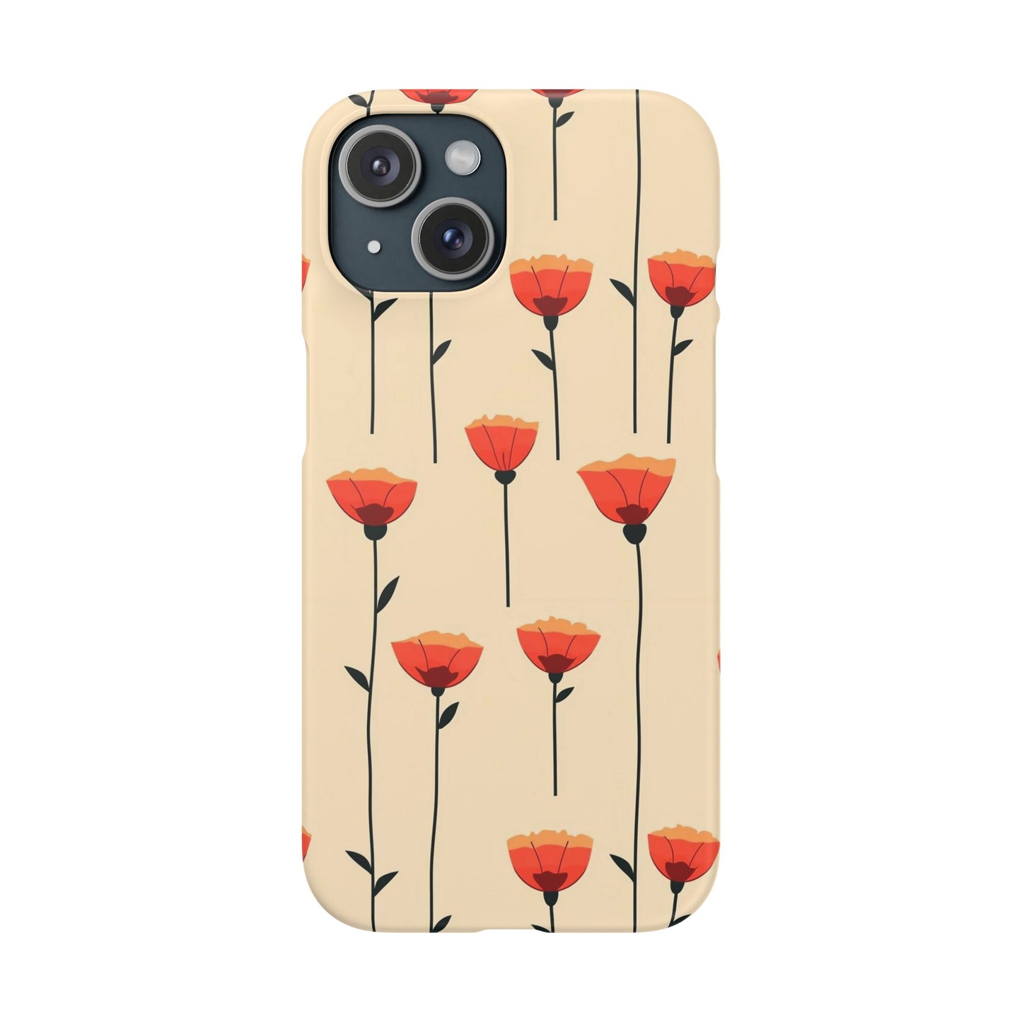 Poppy Line Snap Phone Case