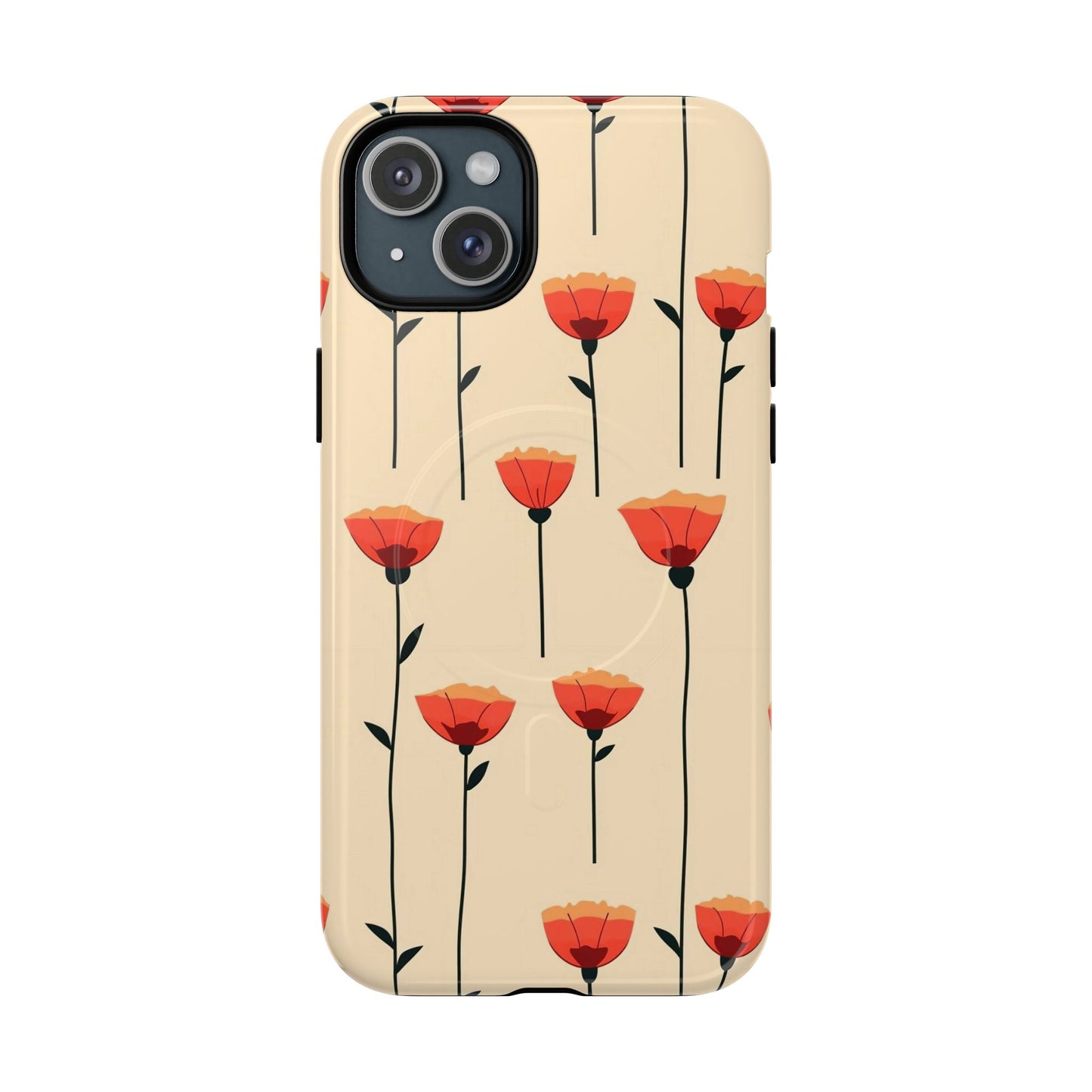 Poppy Line Tough Magnetic Phone Case